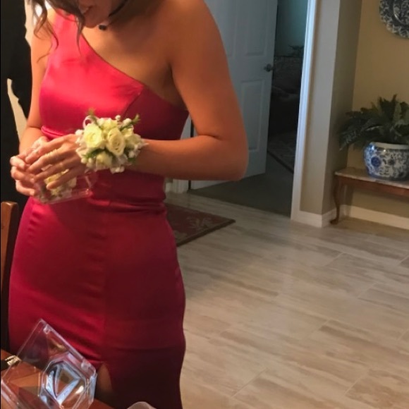 Sherri Hill - 51007 - Size 6 - Hot Pink Satin - Picture 2 of 4